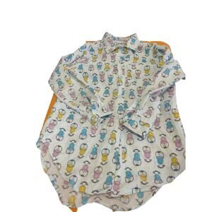 Vintage Hampton Girl Button Up Shirt Hula Hoop‎ Print Made in the USA